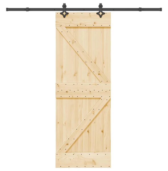 Klizna vrata NARVIK Prirodna i crna 70 x 210 cm (213 5 cm) - 70 x 210 cm (213 5 cm) Trokutasti