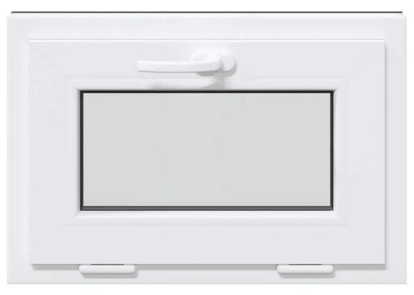 Prozor za podrum RISOR 60 x 40 cm PVC i prozirno obično staklo - Antracit 60 x 40 cm s dvostrukim staklenjem