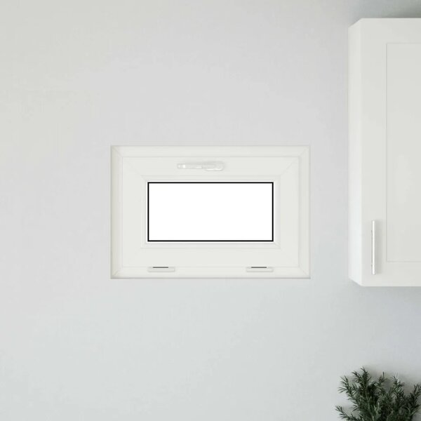 Prozor za podrum RISOR 60 x 40 cm PVC i prozirno obično staklo - Antracit 60 x 40 cm s dvostrukim staklenjem