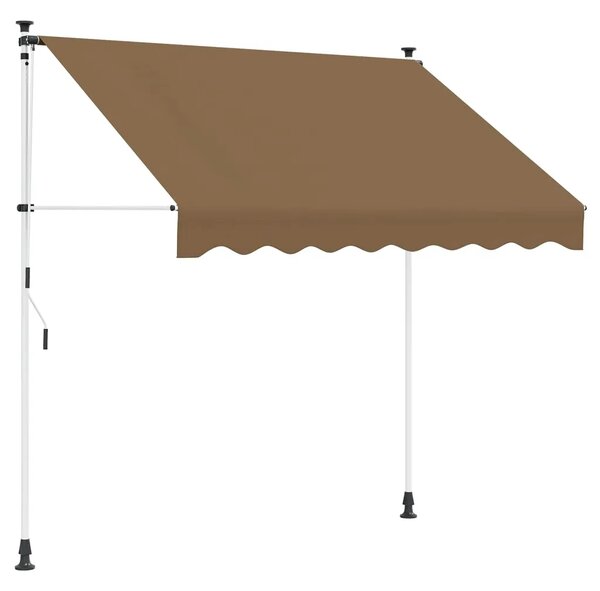 Ručno sklopiva tenda Bež 350 cm - Bež 350 cm Bijeli okvir