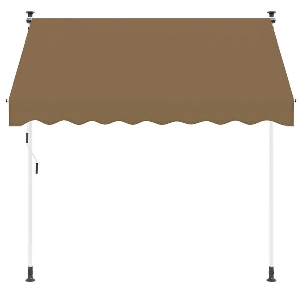 Ručno sklopiva tenda Bež 350 cm - Bež 350 cm Bijeli okvir