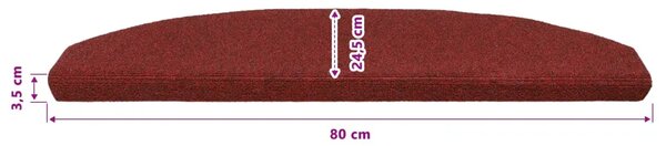 Samoljepljivi stepenasti ulošci 15 kom. 80 x 24 5 x 3 5 cm - Bordo crvena