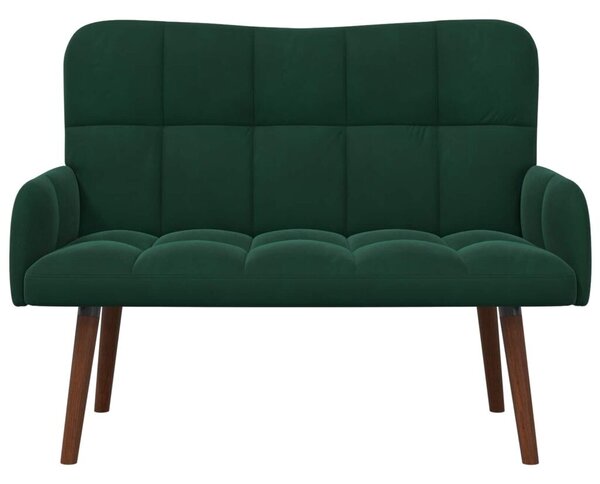 Sofa za dvije osobe Tamnozelena 115 x 61 x 87 cm Baršun - Tamnozelena