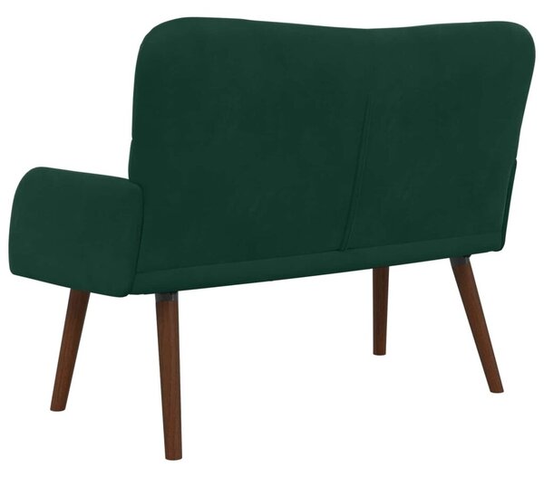 Sofa za dvije osobe Tamnozelena 115 x 61 x 87 cm Baršun - Tamnozelena