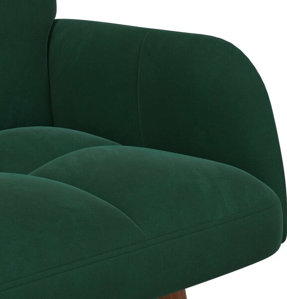 Sofa za dvije osobe Tamnozelena 115 x 61 x 87 cm Baršun - Tamnozelena