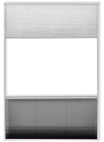 Plisse Mreža za komarce - Mreža protiv insekata za prozor 160x80 cm Aluminij i žaluzina - Bijela 80 x 160 cm Bijela 80 x 160 cm