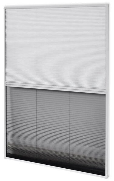 Plisse Mreža za komarce - Mreža protiv insekata za prozor 160x80 cm Aluminij i žaluzina - Bijela 80 x 160 cm Bijela 80 x 160 cm