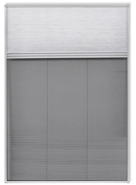 Plisse Mreža za komarce - Mreža protiv insekata za prozor 160x80 cm Aluminij i žaluzina - Bijela 80 x 160 cm Bijela 80 x 160 cm