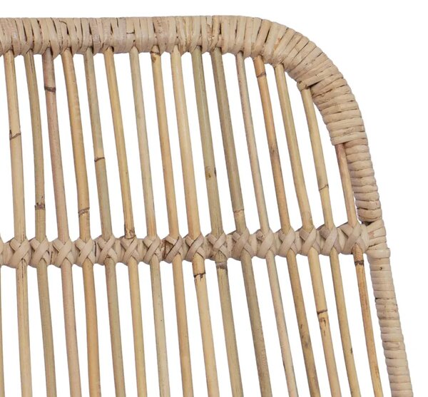 Barska stolica 2 kom. Prirodna 44 x 55 x 109 cm Ratan i Čelik - Prirodna