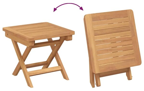 Ležaljka 2 kom. Čvrsto teak drvo Smeđa - 1x sunčalište + stol 185 5 x 55 x 58 5 cm