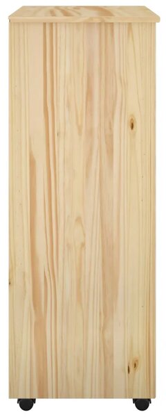 Mobilni ormar 53 x 39 x 103 cm Čvrsto borovo drvo Smeđa - Smeđa