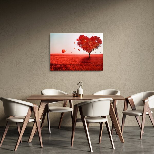 Staklena slika - Drvo ljubavi (70x50 cm)