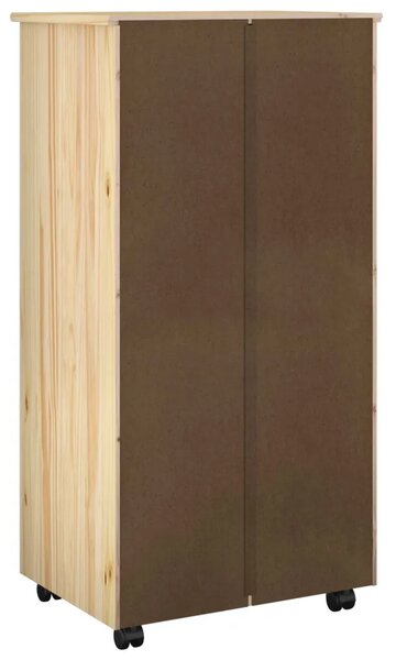 Mobilni ormar 53 x 39 x 103 cm Čvrsto borovo drvo Smeđa - Smeđa
