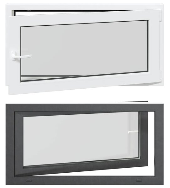 Prozor za podrum s nagibom i okretanjem RISOR 110 x 60 cm - Antracit 110 x 60 cm (dvostruki sloj) Naginjanje i okretanje desno