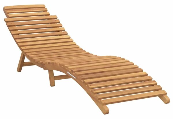 Ležaljka 2 kom. Čvrsto teak drvo Smeđa - 1x sunčalište + stol 185 5 x 55 x 58 5 cm