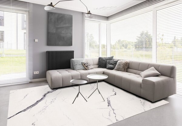 Krem vuneni tepih 160x240 cm Marble – Agnella