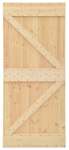Vrata NARVIK 80 x 210 cm Čvrsta borovina (neobrađena) Prirodna - Prirodna 80 x 210 cm Trokutasti