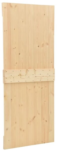 Vrata NARVIK 80 x 210 cm Čvrsta borovina (neobrađena) Prirodna - Prirodna 80 x 210 cm Trokutasti