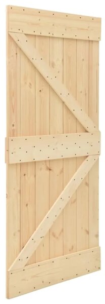 Vrata NARVIK 80 x 210 cm Čvrsta borovina (neobrađena) Prirodna - Prirodna 80 x 210 cm Trokutasti