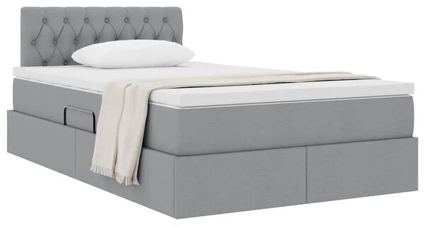 Krevet s madracem i skladištem Svijetlo siva 120 x 200 cm - Svjetlosiva 120 x 200 cm Dizajn s jastučićima