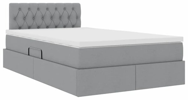 Krevet s madracem i skladištem Svijetlo siva 120 x 200 cm - Svjetlosiva 120 x 200 cm Dizajn s jastučićima