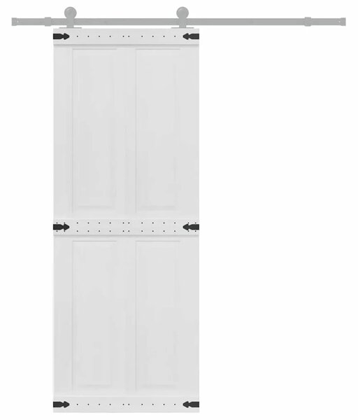 Vrata staje CORONA 80 x 210 cm Masivna borovina Bijela - 80 x 210 cm Bijela