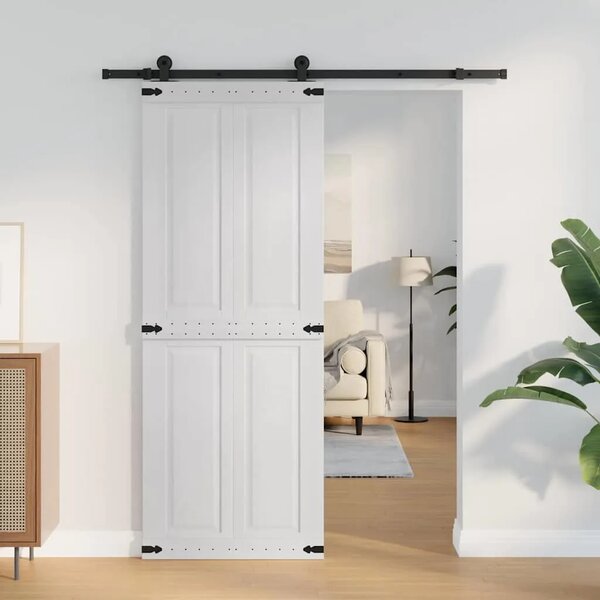 Vrata staje CORONA 80 x 210 cm Masivna borovina Bijela - 80 x 210 cm Bijela