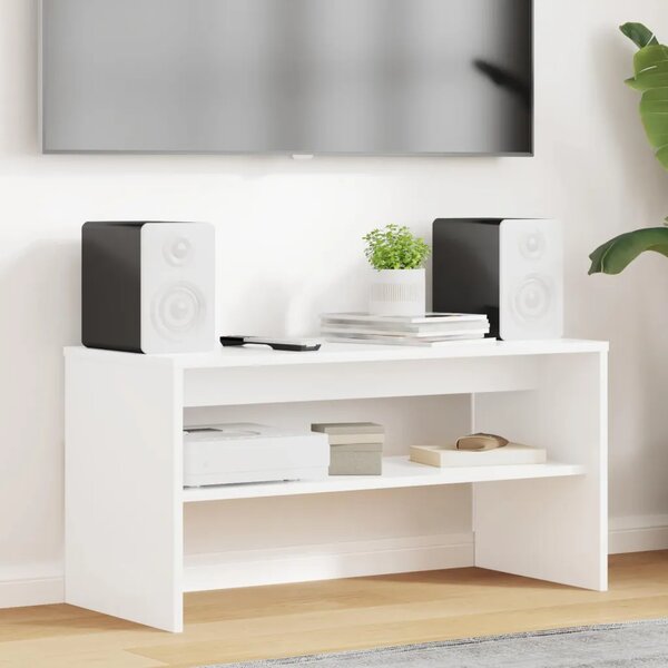 TV ormar 80 x 35 x 40 cm Bijelo Konstruirano drvo - Bijelo 80 x 35 x 40 cm