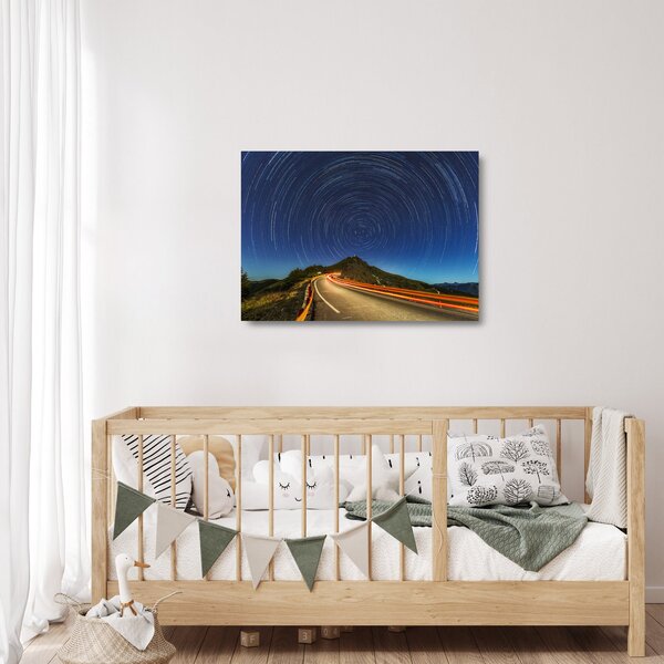 Staklena slika rotirajućih zvijezda (70x50 cm)