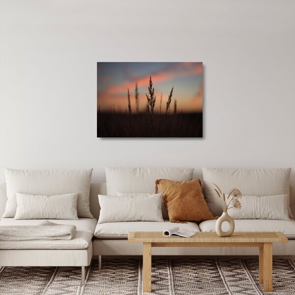 Staklena slika - Silueta biljke (70x50 cm)