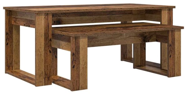 Set stolića za kavu 2 kom. Staro drvo 100 x 50 x 42 cm - Staro drvo