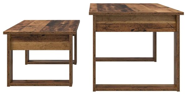 Set stolića za kavu 2 kom. Staro drvo 100 x 50 x 42 cm - Staro drvo