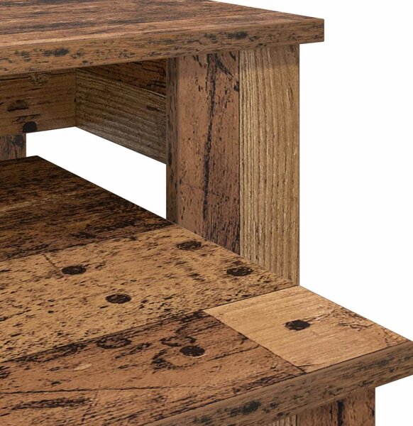 Set stolića za kavu 2 kom. Staro drvo 100 x 50 x 42 cm - Staro drvo