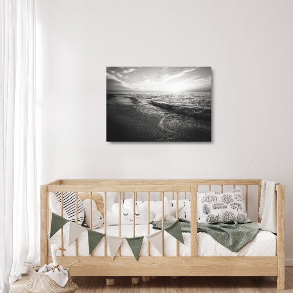 Staklena slika - Na obali mora (70x50 cm)
