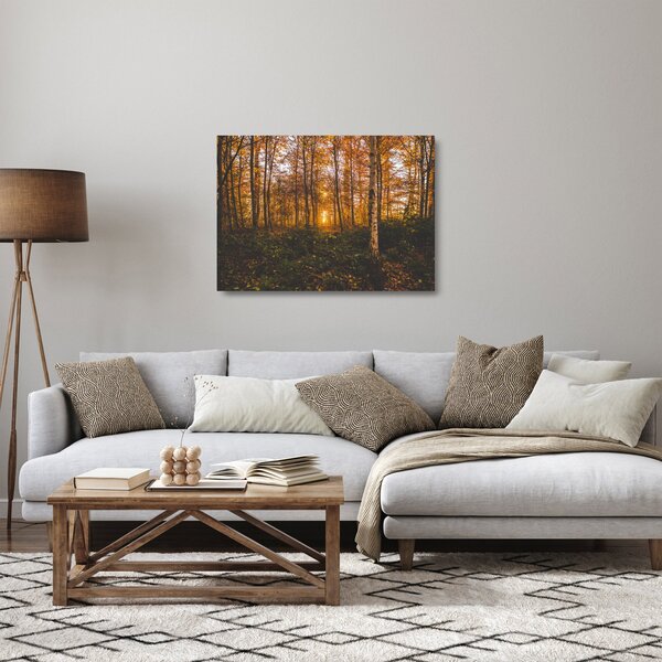 Staklena slika jesenske šume (70x50 cm)