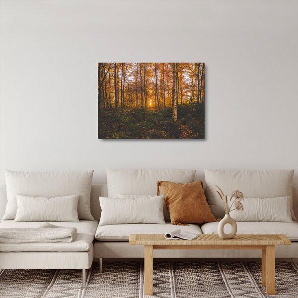 Staklena slika jesenske šume (70x50 cm)