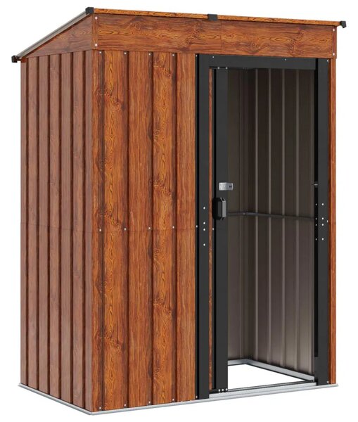Vrtne šupe Smeđa 137 x 81 x 180 cm Metal - Smeđa 153 x 83 x 179 cm
