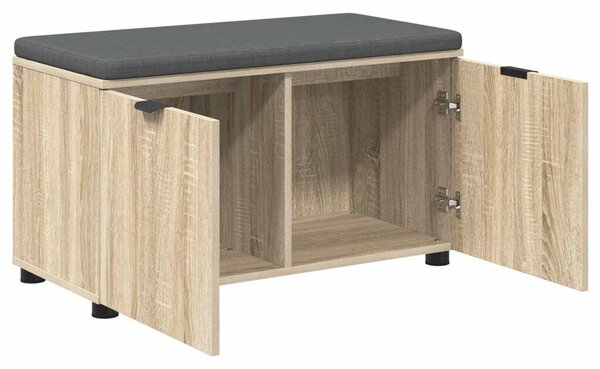 Klupa za hodnik s jastukom Sonoma hrast 80 x 38 x 46 cm - sonoma hrast 80 cm