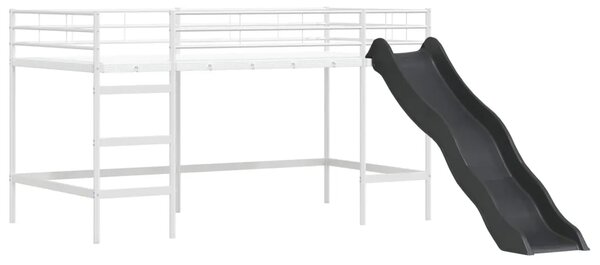 Krevet na kat za djecu Bijela i crna 100 x 200 cm Metal - Bijela i crna 100 x 200 cm
