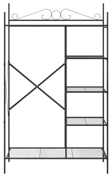 Otvoreni ormar s policom Crna 104 5 x 45 x 172 cm Čelik