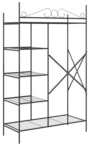 Otvoreni ormar s policom Crna 104 5 x 45 x 172 cm Čelik