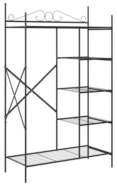 Otvoreni ormar s policom Crna 104 5 x 45 x 172 cm Čelik