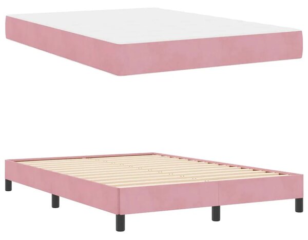 Box spring krevet Ružičasta 160 x 220 cm tkanina - Ružičasta 160 x 220 cm