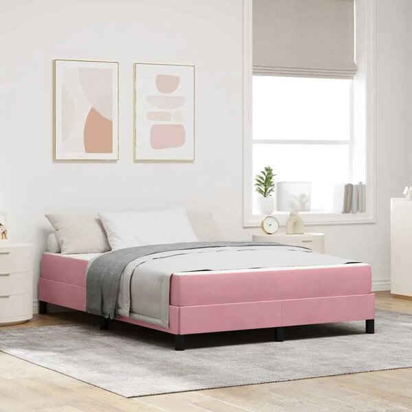 Box spring krevet Ružičasta 160 x 220 cm tkanina - Ružičasta 160 x 220 cm