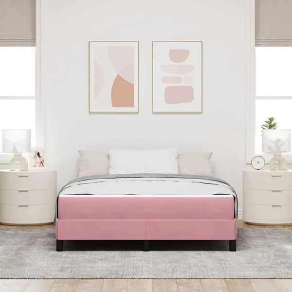 Box spring krevet Ružičasta 160 x 220 cm tkanina - Ružičasta 160 x 220 cm