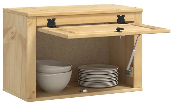 Kabinet SKI Medeno Smeđa 60 x 32 x 40 cm Čvrsto borovo drvo - Zidni ormarić s vratima Medeno smeđa
