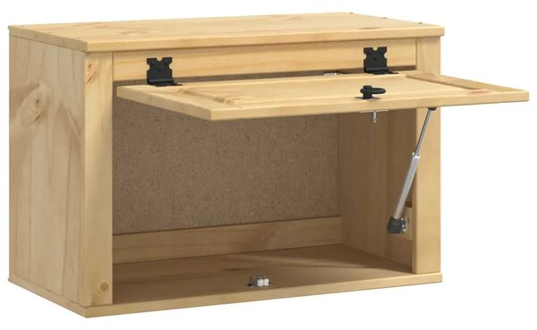 Kabinet SKI Medeno Smeđa 60 x 32 x 40 cm Čvrsto borovo drvo - Zidni ormarić s vratima Medeno smeđa