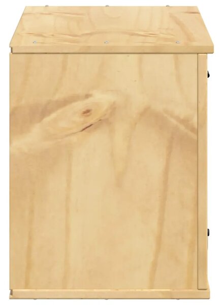 Kabinet SKI Medeno Smeđa 60 x 32 x 40 cm Čvrsto borovo drvo - Zidni ormarić s vratima Medeno smeđa