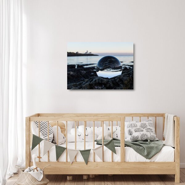 Staklena slika staklene kugle na stijeni (70x50 cm)