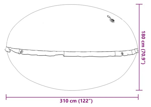 Zimski Bazen Jastuk Plava Ø 310 x 180 cm PVC - Ø310 x 180 cm